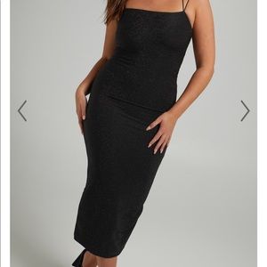 Showpo Starry Eyes Dress in black